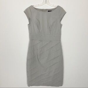 Adrianna Papell Sheath Dress Gray/ Beige Size 10